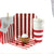 Sambellina Candy Stripe Red Square Plates (12), , Party Plate, Sambellina, Party Twinkle | PO BOX 3145 BRIGHTON VIC 3186 AUSTRALIA | www.partytwinkle.com.au  - 2