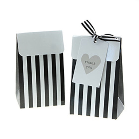 Sambellina Black and White Stripe Treat Boxes (12), , Treat Box, Sambellina, Party Twinkle | PO BOX 3145 BRIGHTON VIC 3186 AUSTRALIA | www.partytwinkle.com.au  - 1