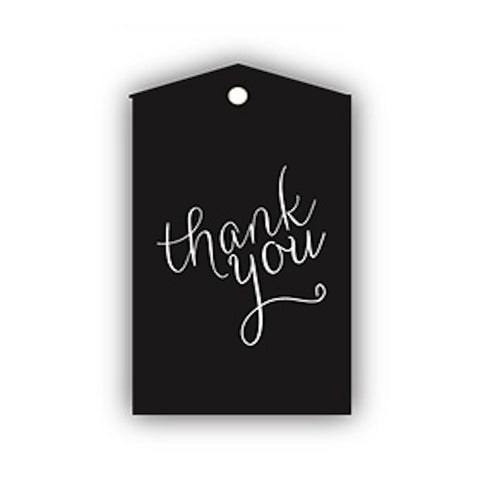 Sambellina Thank You Black Gift Tags, , Gift Tags, Sambellina, Party Twinkle | PO BOX 3145 BRIGHTON VIC 3186 AUSTRALIA | www.partytwinkle.com.au 