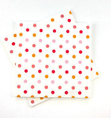 Sambellina Summer Peach Polkadot Napkins (20)
