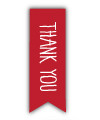 Sambellina Thank You Flag with Red and White Seals / Stickers (16) ~