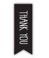 Sambellina Thank You Flag Black with White Stickers (16) ~