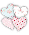 Sambellina Sweet Floral Heart Stickers (24)
