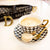 Cristina Re Houndstooth Teacup and Saucer Set