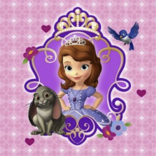 Sofia the First Beverage Napkins (16), , Napkins, Discount Party Supplies, Party Twinkle | PO BOX 3145 BRIGHTON VIC 3186 AUSTRALIA | www.partytwinkle.com.au