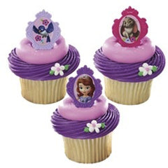 Sofia the First Party Favour / Cupcake Rings (12), , Cupcake Wrappers, Discount Party Supplies, Party Twinkle | PO BOX 3145 BRIGHTON VIC 3186 AUSTRALIA | www.partytwinkle.com.au 