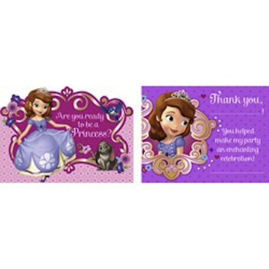 Sofia the First Invitation and Thank You Cards (16), , Invitations, Wholesale Halloween Costumes, Party Twinkle | PO BOX 3145 BRIGHTON VIC 3186 AUSTRALIA | www.partytwinkle.com.au