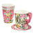 Talking Tables Truly Alice Cups - Paper Party Cups with Saucers (Pack of 12)