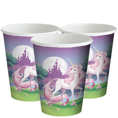 Unicorn Fantasy Party Cups - 256ml Paper Party Cups ~