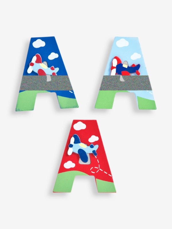 Jojo Maman Bebe - Wooden / Door Letter Primary "A" Blue