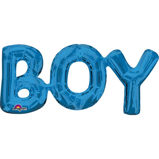 Boy Blue Foil Phrase Balloon (each)