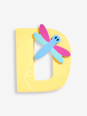 Jojo Maman Bebe - Wooden / Door Letter Pastel "D" Yellow