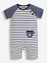 Jojo Maman Bebe Breton Stripe Nautical Baby Romper 12-18 months
