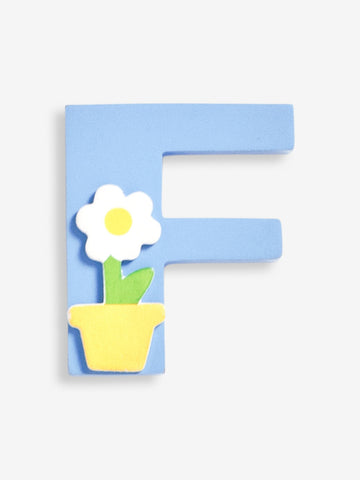 Jojo Maman Bebe - Wooden / Door Letter Pastel "F" Blue