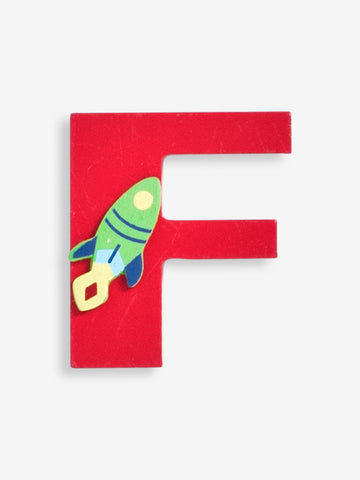 Jojo Maman Bebe - Wooden / Door Letter Primary "F" Red