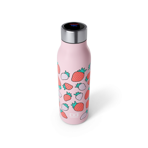 Monbento MB Genius Black Strawberry - The smart insulated bottle  (box broken/damaged)