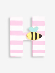 Jojo Maman Bebe - Wooden / Door Letter Pastel "H" Pink