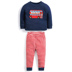 Jojo Maman Bebe Jersey Applique Pyjamas Bus (5-6 years)