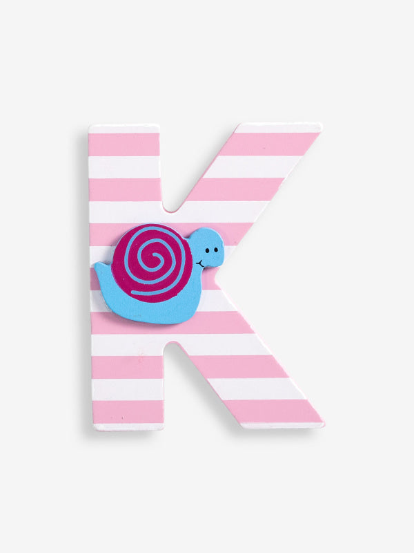 Jojo Maman Bebe - Wooden Letter Pastel K Pink