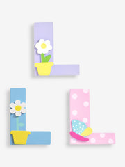 Jojo Maman Bebe - Wooden / Door Letter Pastel "L" Blue