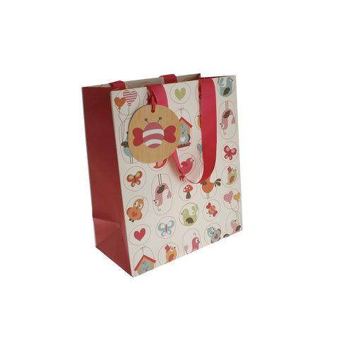 Littlies Bird (matt with gloss) Gift Bag  - medium, , Gift Bags, Hipp, Party Twinkle | PO BOX 3145 BRIGHTON VIC 3186 AUSTRALIA | www.partytwinkle.com.au 