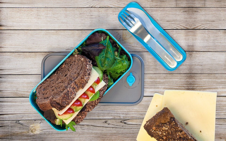 Monbento Bento Box MB Original Light Blue / White