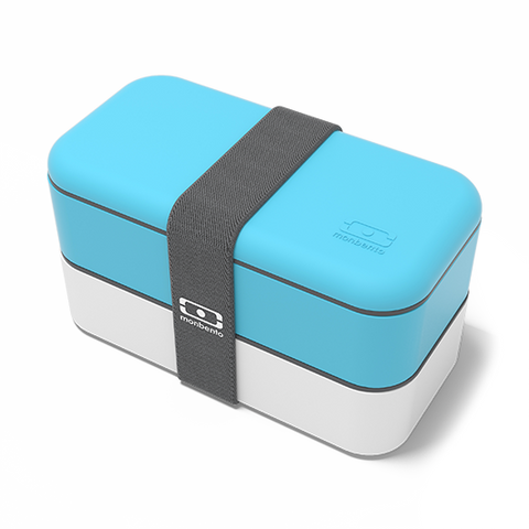 Monbento Bento Box MB Original Light Blue / White - Made in France