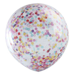 Pick & Mix Giant Coloured Confetti Balloon - 91 cm / 36" Latex (pack of 3) ~