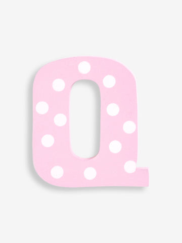Jojo Maman Bebe - Wooden / Door Letter Pastel "Q" Pink