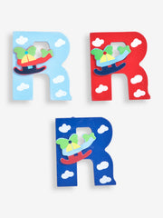 Jojo Maman Bebe - Wooden / Door Letter Primary "R" Blue