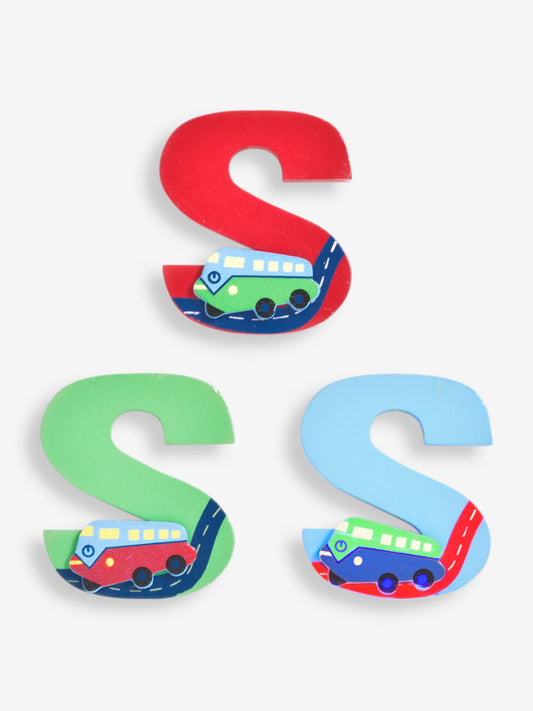 Jojo Maman Bebe - Wooden / Door Letter Primary "S" Green