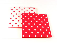 Sambellina Red Polkadot Reversible Napkins