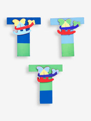 Jojo Maman Bebe - Wooden / Door Letter Primary "T" Blue