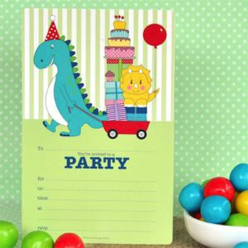 Dinosaur Invitations, , Invitations, Illume Design, Party Twinkle | PO BOX 3145 BRIGHTON VIC 3186 AUSTRALIA | www.partytwinkle.com.au
