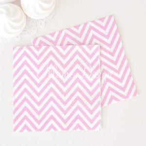 Pink Chevron Party Napkins (20), , Napkins, Illume Design, Party Twinkle | PO BOX 3145 BRIGHTON VIC 3186 AUSTRALIA | www.partytwinkle.com.au  - 1