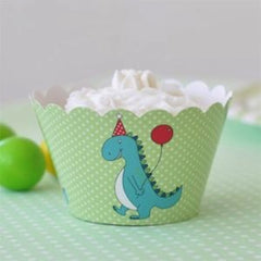 Dinosaur Cupcake Wrappers - pack of 12, , Cupcake Wrappers, Illume Design, Party Twinkle | PO BOX 3145 BRIGHTON VIC 3186 AUSTRALIA | www.partytwinkle.com.au 