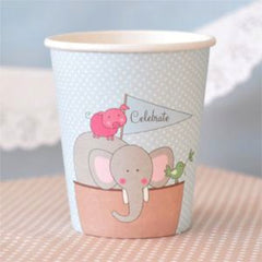 Noah's Ark Blue Cups - pack of 12, , Cups, Illume Design, Party Twinkle | PO BOX 3145 BRIGHTON VIC 3186 AUSTRALIA | www.partytwinkle.com.au 