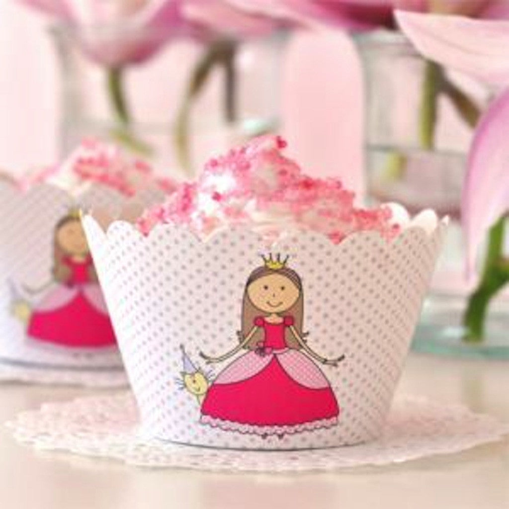 Princess Cupcake Wrappers - pack of 12, , Cupcake Wrappers, Illume Design, Party Twinkle | PO BOX 3145 BRIGHTON VIC 3186 AUSTRALIA | www.partytwinkle.com.au