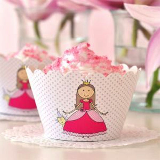 Princess Cupcake Wrappers - pack of 12, , Cupcake Wrappers, Illume Design, Party Twinkle | PO BOX 3145 BRIGHTON VIC 3186 AUSTRALIA | www.partytwinkle.com.au