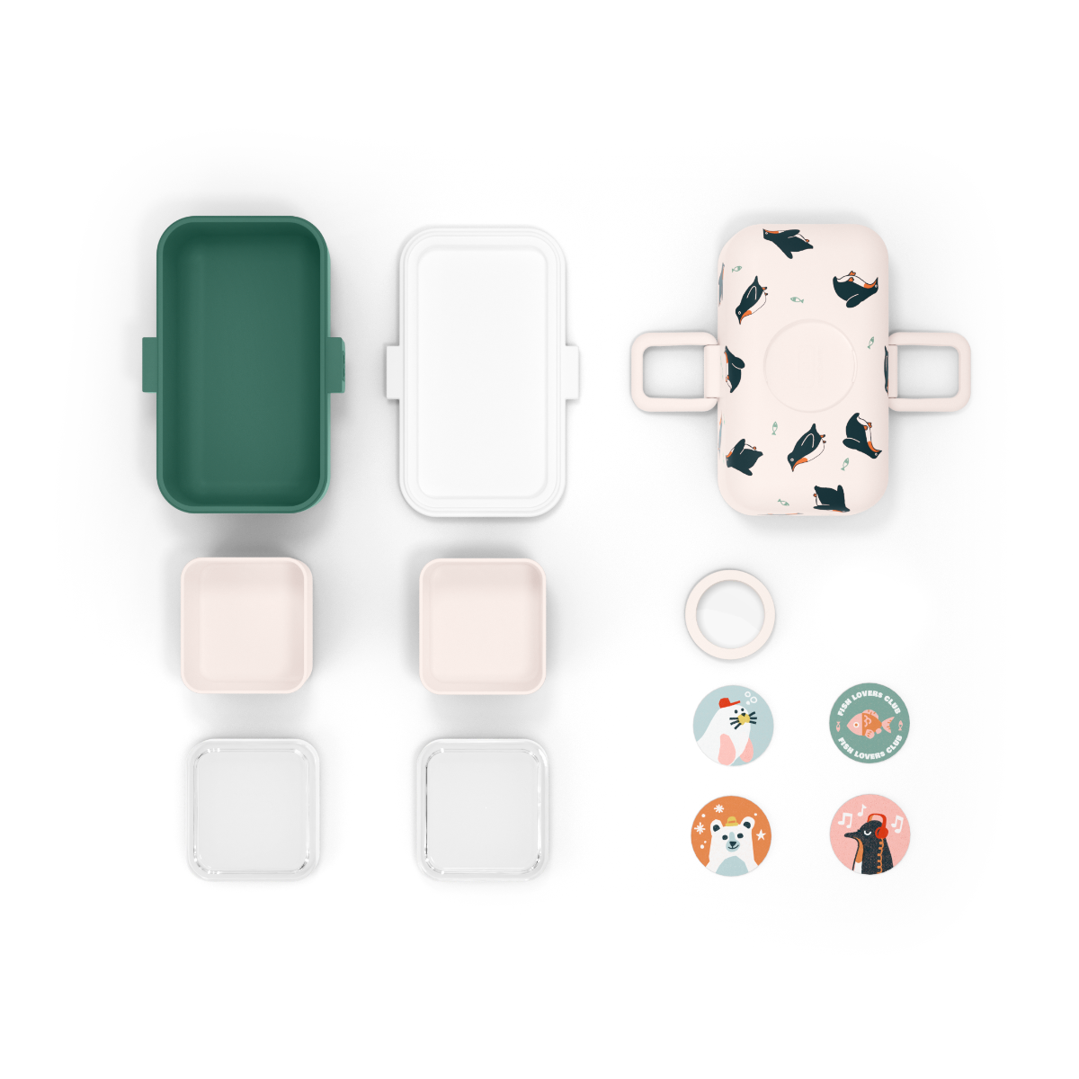 Monbento Bento Box MB Tresor green Penguin