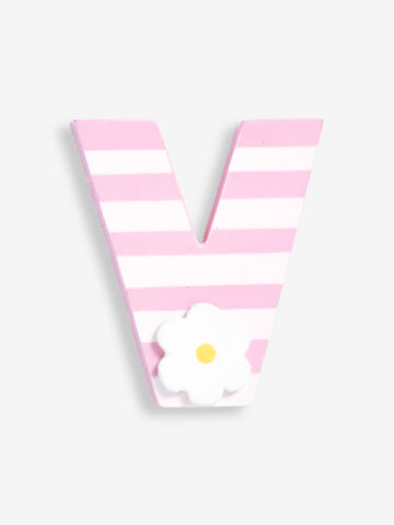 Jojo Maman Bebe - Wooden / Door Letter Pastel "V" Pink