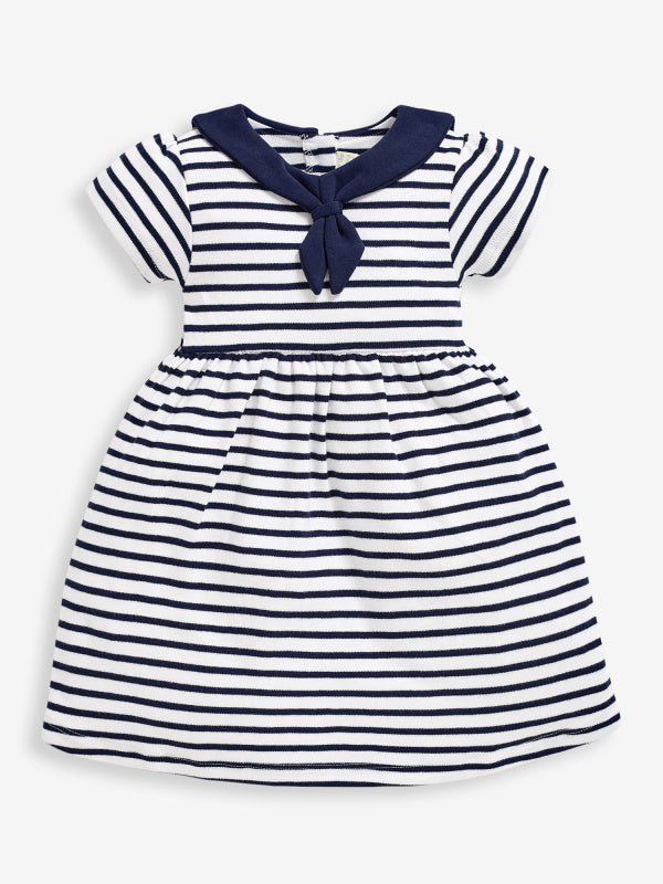 Jojo Maman Bebe Girl's White Sailor Dress 3-4 years