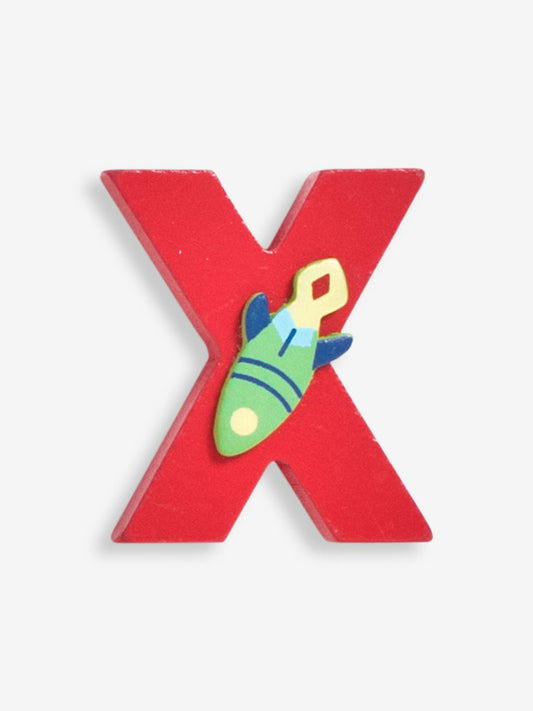 Jojo Maman Bebe - Wooden / Door Letter Primary "X" Red