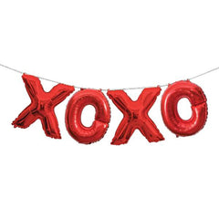 XOXO Red Phrase Balloon Bunting - 35 cm / 14" Foil