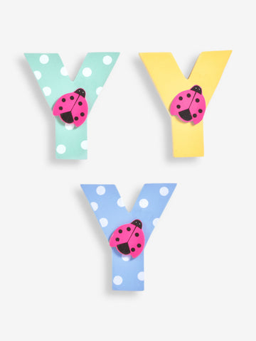 Jojo Maman Bebe - Wooden / Door Letter Pastel "Y" Blue