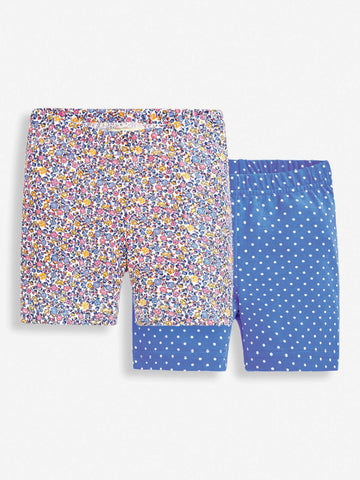 Jojo Maman Bebe 2-Pack Girls Yellow Ditsy Floral Shorts size 5-6 years